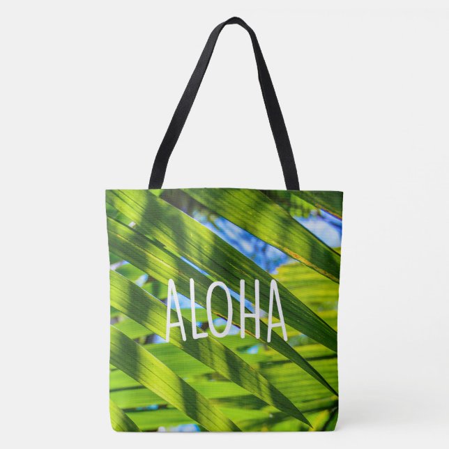 Tela Frondas de la palma, Kauai, bolso hawaiano de la (Anverso)