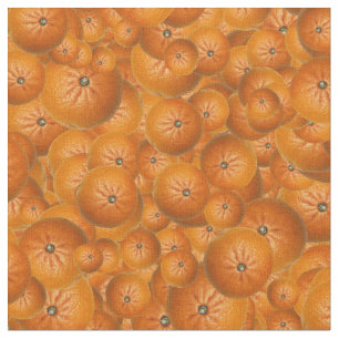 Tela Fruity Fun Tangerine Print Pattern