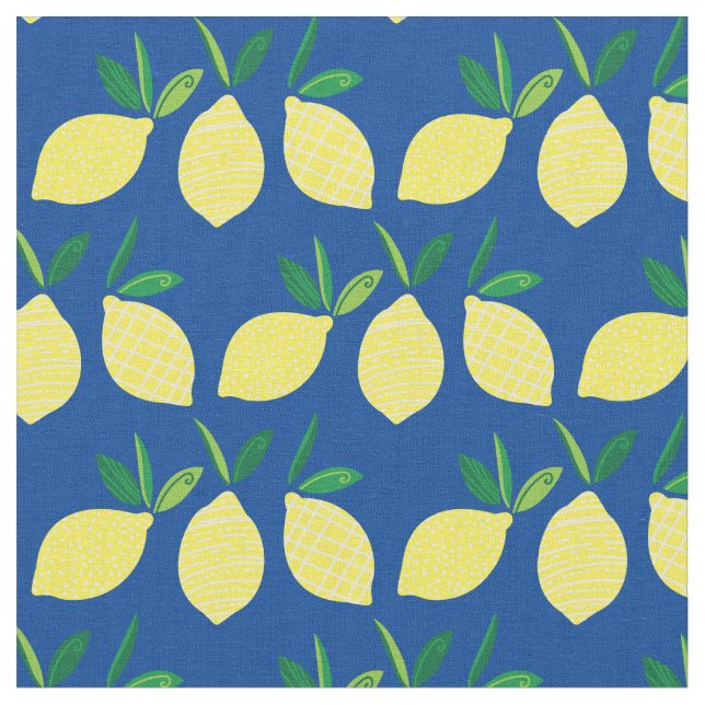 Tela Fruta de verano limones (De cerca)