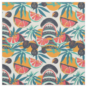 Tela Fruta Retro Vibrante
