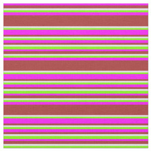 Tela Fuchsia, Brown, Lavender y rayas verdes