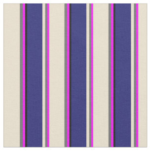 Tela Fuchsia, gris oscuro, beige, azul oscuro y negro