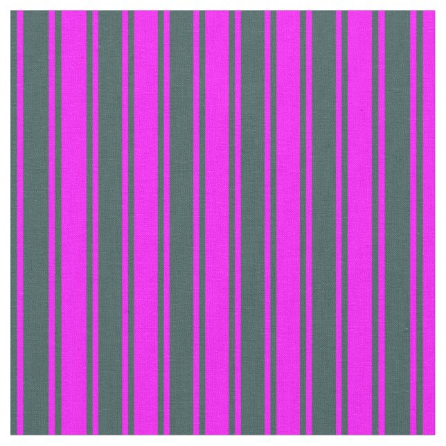 Tela Fuchsia y franjas de color gris pizarra oscuro (De cerca)