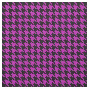 Tela Fucsia y negro de Houndstooth