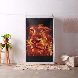 Tela Fuego de leones en negro
