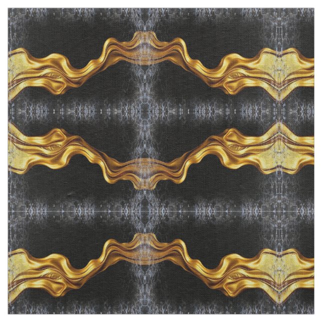 Tela Full Liquid Gold Swirl Pattern Designer Home Fabri (Retal)