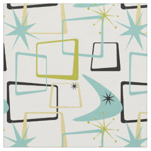 Tela Fun Atomic Squares Stars & Boomerang Mid Century
