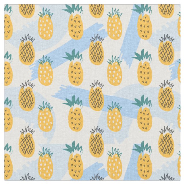 Tela Fun Doodle Pineapple Pattern (De cerca)