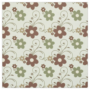 Tela Fun floral Retro Green
