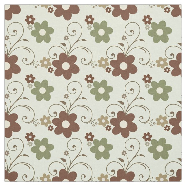 Tela Fun floral Retro Green (Retal)