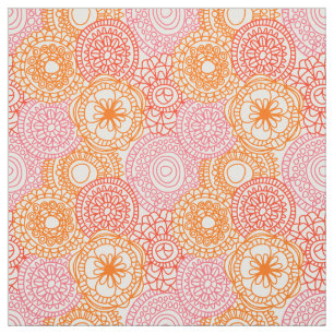 Tela Fun Hip Retro Feliz Patrón Floral Verano