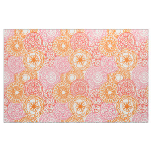 Tela Fun Hip Retro Feliz Patrón Floral Verano