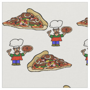 Tela Fun Pizza Fabric