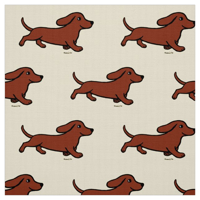 Tela Funcionamiento liso rojo del Dachshund (Retal)