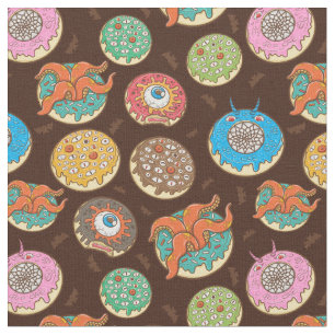 Tela Funky Scary Halloween Donuts Pattern