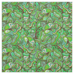 Tela Funky Swirly Abstract Green