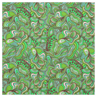 Tela Funky Swirly Abstract Green