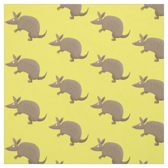 Tela Funny armadillo feliz personalizado ilustracion (Retal)