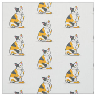 Tela Funny Cat Fabric