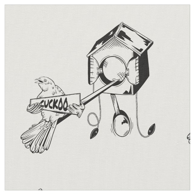 Tela Funny Cuckoo Clock (De cerca)