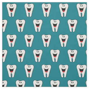 Tela Funny Dentist Cute Tooth Pattern