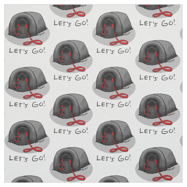 Tela Funny Let's Go! for a Walk Pekingese Dog (black) (Retal)