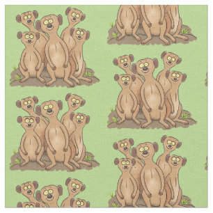 Tela Funny meerkat ilustracion personalizado familiar