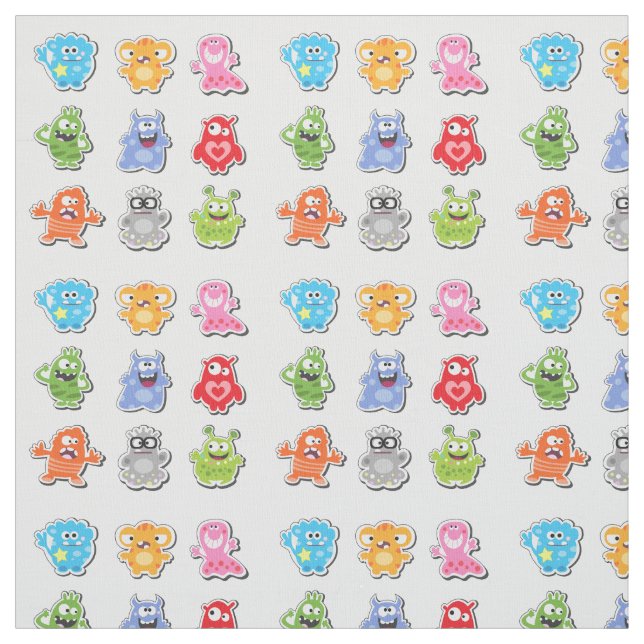Tela Funny Monsters Monster Fabric (Retal)