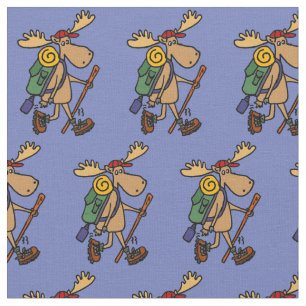 Tela Funny Moose Hiking Fabric