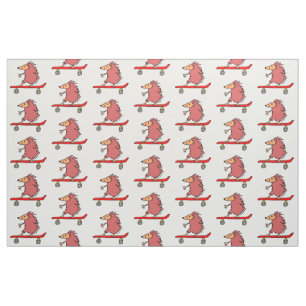 Tela Funny Personalizado Cute Hedgehog Skateboarding
