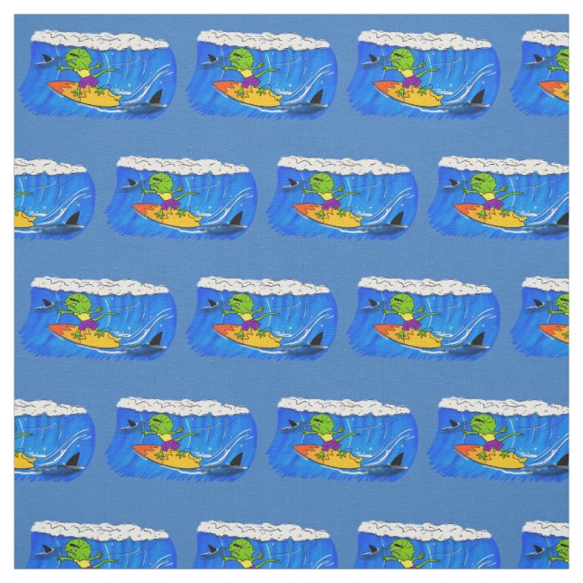 Tela Funny personalizado de surf con lagarto frito (Retal)