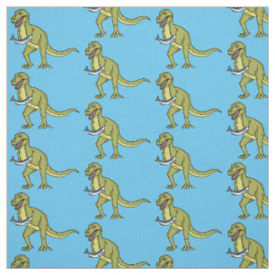 Tela Funny T rex dinosaur ilustracion