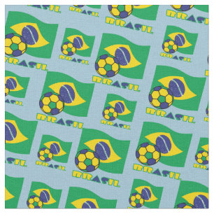 Tela Futbol Brasileño y Bandera Brasil en Portugués