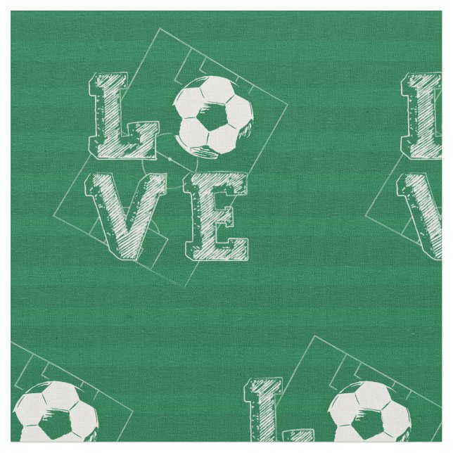 Tela Fútbol de amor esbozado (De cerca)