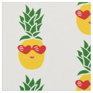 Tela gafas de sol con forma de corazón piña piña rojo