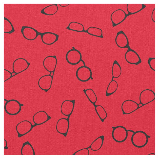 Tela Gafas Optometrist Cute Optometrist Red (De cerca)