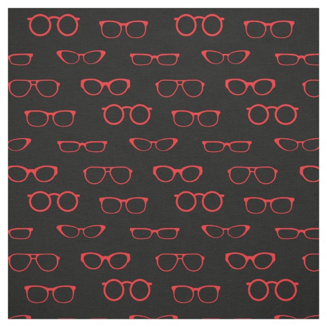 Tela Gafas optometristas cortas rojas (Retal)