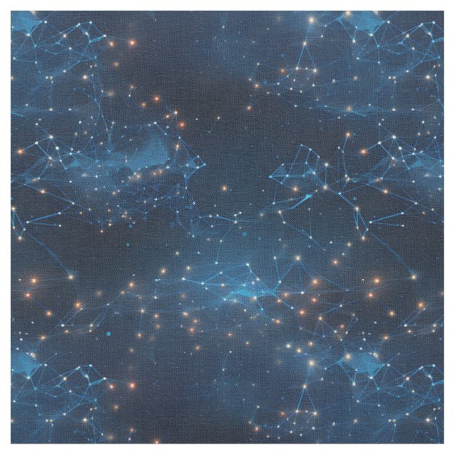 Tela Galaxia Azul Abstracta (De cerca)