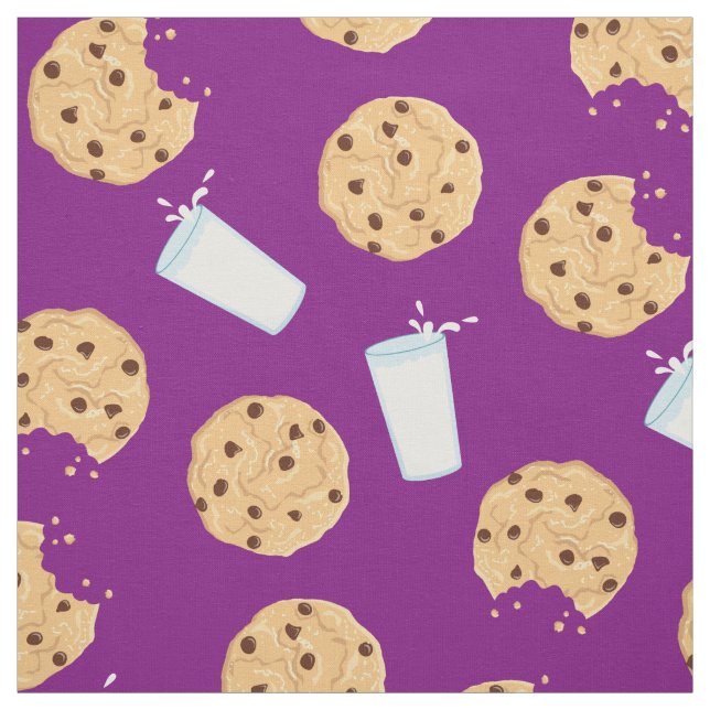 Tela Galletas de chocolate y niños con leche (Retal)
