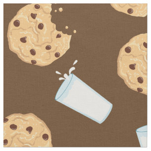 Tela Galletas de chocolate y niños con leche