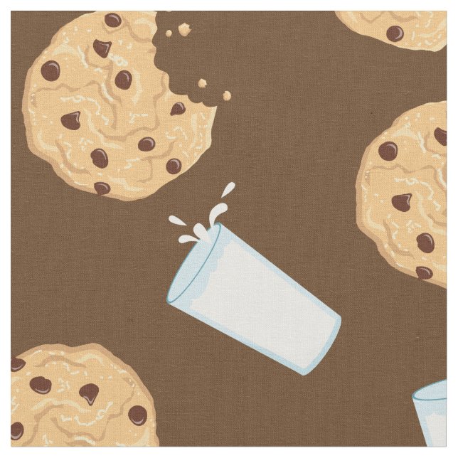 Tela Galletas de chocolate y niños con leche (De cerca)