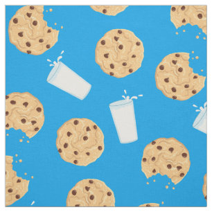 Tela Galletas de chocolate y niños con leche