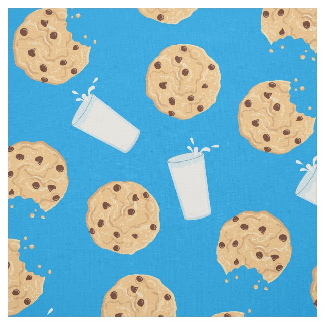Tela Galletas de chocolate y niños con leche (Retal)