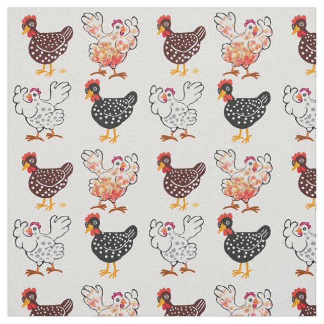 Tela Gallinas y huevos Happy Speckled (Retal)