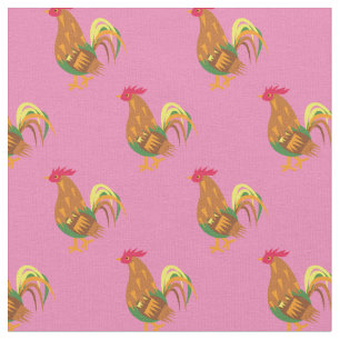 Tela Gallo de gallina lindo niños bebé nursery rosa