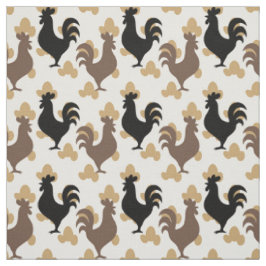 Tela Gallo de granja rústica de arte popular - Mocha ne