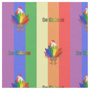 Tela Gallo hermoso con De Colores