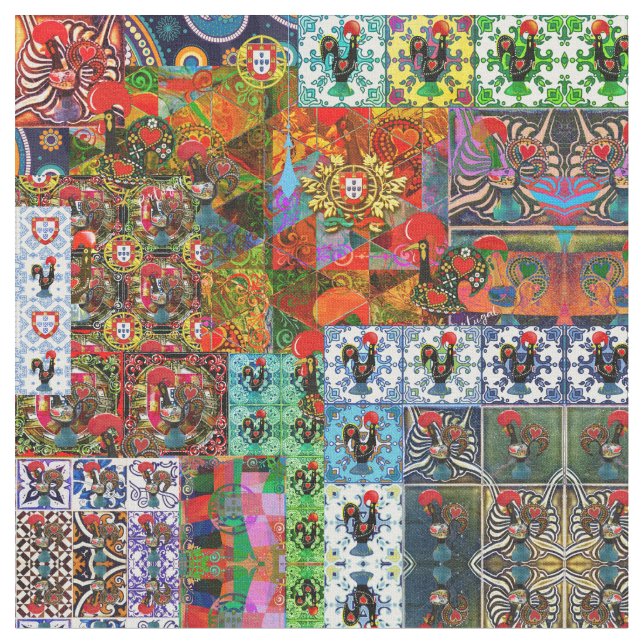 Tela Galo de Barcelos, Portugal (De cerca)