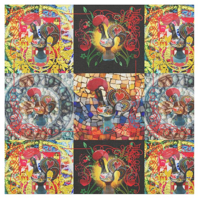 Tela Galo de Barcelos, Portugal (De cerca)