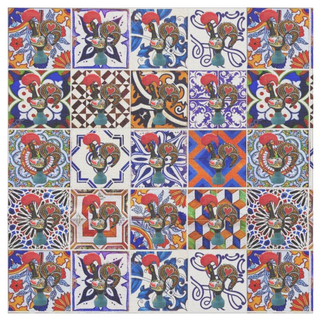 Tela Galo de Barcelos, Portugal (De cerca)